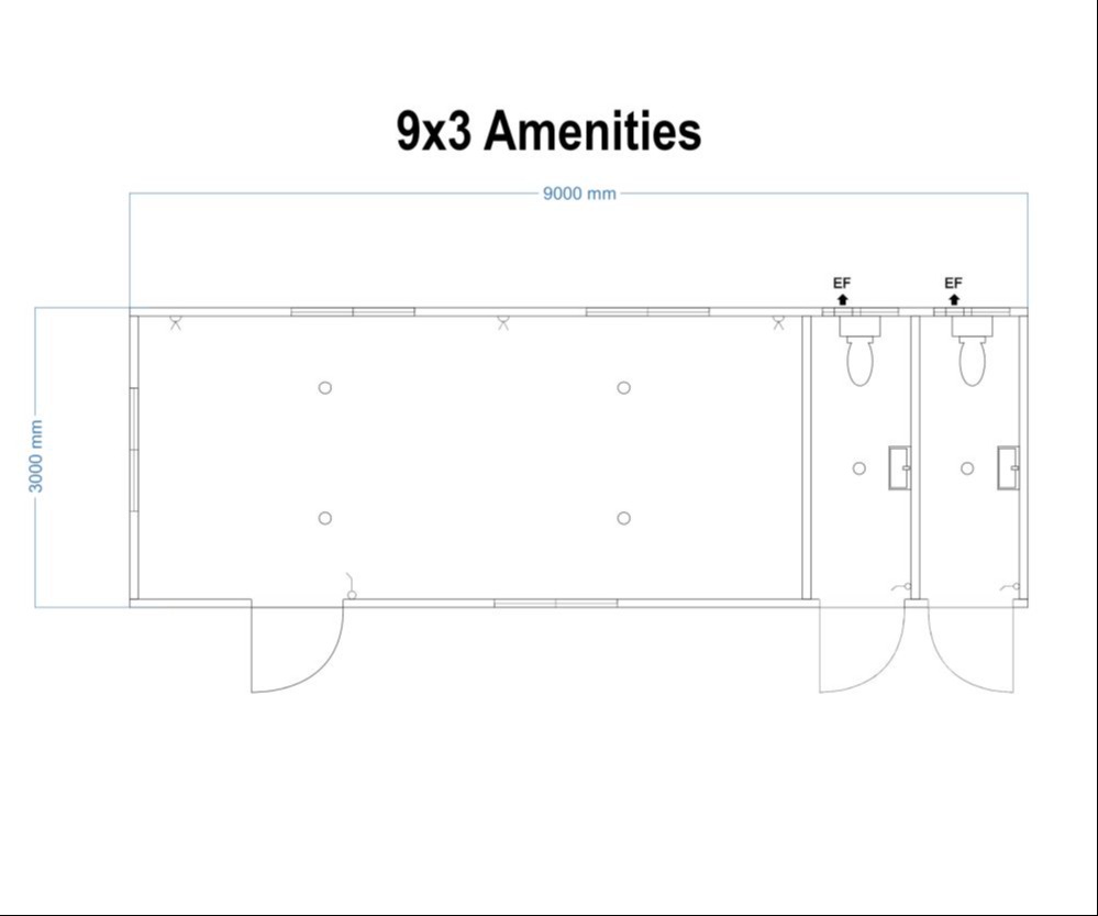 9x3 amenities